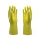 Natural Latex Kitchen Flocklined Rubber Gloves Puncture Resistance For Dishwashing