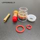 Stubby Gas Lens WP17 18 26 3.2mm Glass Kit for Wp17/18/26 Tig Welding Supplies and Parts