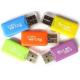 Customized LOGO Print Portable Card Reader Flash Memory Card Reader With LED Light