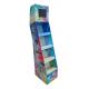 Sturdy Cardboard Floor Display Rack Multipurpose Four Layers