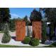 Bamboo Patterns Metal Garden Ornaments Laser Cut Corten Steel Panels Outdoor Decorative