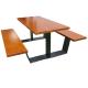 Custom Make Outdoor 1.8M Galvanized Steel Wooden Picnic Table Strong Heavy Weight