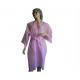 Pink / Blue Non Woven Disposable Spa Robes , Disposable Spa Wear 50*45*65cm