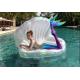 High Capacity Seashell Pool Float 170*130*110cm Luxurious Pearl Glazed Clamshell