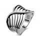 S925 silver jewelry European style exaggeration waves craft Thai Silver Ring