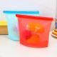 Microwave Freezer Dishwasher Reusable Leak-Proof Food grade Silicone Bag For Food Storage