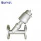 Pneumatic Stainless Steel Sanitary flange Y-type Angle Seat Valve With Stainless Steel Actuator