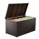 Brown Rattan Wicker Stylish Square Outdoor Cushion Box