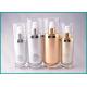 70 ML 130 ML Oval Shape Cosmetic Serum Bottle ，Silver / Gold Airless Cosmetic Bottles