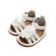 PU Leather shoes Lace flower Wedding party baby barefoot Toddler sandals for girl