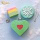 120g Custom Bath Bombs / Colorful Fragance heart Shape Essential Oil Bath Bombs Gift Set