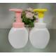 Customized White Plastic Foam Pump With Transparent Housing For Bottles
