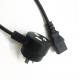 Best 10A/16A  3pin black two side  power cable  0.5m-10m copper power cord