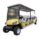 Yellow 27mph-35mph Golf Cart Golf Course Cart 10 Person Color Customized For Hotel Club Farm