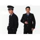 Single Breasted Security Guard Uniform , Long Sleeve Black Security Jacket For Men