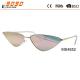 Lady's  fashionable Metal  sunglasses with triangle shape,UV400 Protection lens