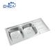 CH11050 USU304 Stainless Steel Press Kitchen Sinks Large and Small Double Bowl Kitchen Sink