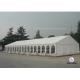 600 ~ 1000 Person Aluminum Frame Tent , White PVC Event Tent With Double Wing Glass Door