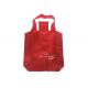 Red 210T RPET Folding Tote Bag Custom Foldable Reusable Bags