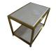 Stone top brass metal finish side table/end table/coffee table for 5-star hotel bedroom