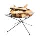 42*42cm Foldable Firewood Burning Stand Stainless Steel Portable Outdoor Fire Pit
