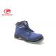 Blue Suede Leather Double Density Safety Shoes  For Engineers Anti Split Winter