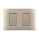 Residential  2 Gang Intermediate Switch , Gold Light Switch Flame Resistant