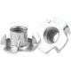 Metric Measurement System Stainless Steel Four Claw Tee Nuts for M3 M4 M5 M6 Wood T Tee