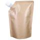 Stand Up Spout Pouch for Cream Cosmetic Liquid Kraft Paper Plastic Laminating Material