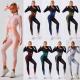 Zipper Crop Top Women 2 Piece Activewear Set High Waist Seamless Yoga Leggings