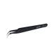 ESD Precision Tweezers Stainless Steel Assembly Tools Black Color HRC40 Rigidity