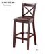 Breakfast Wooden Bar Stools With Backs Wood Counter Height Chairs 41x46x116cm