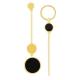 Fashion Titanium Rose Gold Jewelry Women Korean Custom Geometric Round Romam Letter 316L  Drop Earrings