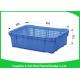 Green Vegetable Plastic Food Crates Large Vented For Cold Chain Transport