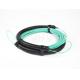 Fiber Optical OM3 MPO/MTP Patch Cord Round Fiber Cable With Pulling Eye / Socket