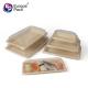 Rectangle Disposable Eco Friendly Biodegradable Pulp Food Packaging Trays For