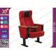 Floor Mounted Leg Commercial Theater Seating Chairs With Wood Armrest Plywood Shell