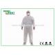 Durable Cleanroom SMS Disposable Hooded Coveralls 50gsm Zipper Front