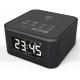 FM Clock Radio with Wireless Charger and USB Charger Black or Customized Product
