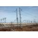 Hot Dip Galvanized Electrical Transmission Tower For Railway Traction Line