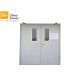 Double Swing Powder Coating Steel Insulated Commercial Fire Rated Door With Vision Panel