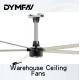 5m 0.7kw High Volume Industrial Fan Energy Saving 24ft Hvls Fan For Dining Halls