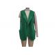 Stylish Green Ladies Tank Tops Hooded Open Front Sleeveless Cardigan Vest