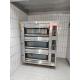 Modular Bakery Deck Oven 40X60cm 3 Deck 9 Tray Gas Oven With Steam Stone For Pizza Baking