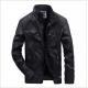 oem wholesale uniform fleece waterproof high quality leather men's winter coat nice deisng model