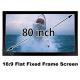 Perfect Image Quality 80 Straight Fixed DIY 16:9 Projection Screens 4 Black 80mm Frame