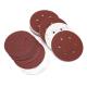 150mm 17 Holes Abrasive Sandpaper Disc with Hook Loop Backing Red Grit Size 24 -1000