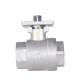 Industrial Usage 2PC High Platform Floating Ball Valve with Thread ISO5211 Pad CF8 CF8m