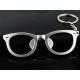 Innovative 3D Zinc Alloy Promotion Gift  Silver and Bronze Coated Glasses Shape Wedding Favor Blank with Engraved Logo