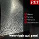 PET 3D Water Ripple Wood Veneer 8mm High Density Bamboo Charcoal Wood Wall Panel